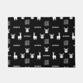 Schwarz-Weiß-Doormat Alpaca von Wighar Fußmatte (Vorderseite)