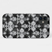 Schwarz-Weiß-DoppelDamast Case-Mate iPhone Hülle (Rückseite (Horizontal))