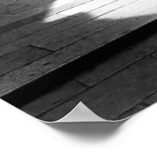 Schwarz-Weiß-Dorf Poster (Ecke)