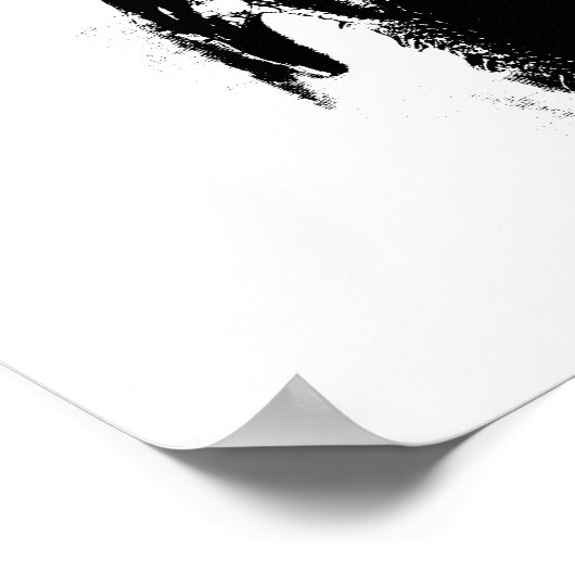 Schwarz-Weiß-Drache Poster (Ecke)