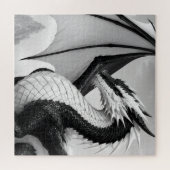 Schwarz-weiß-Drache Puzzle (Horizontal)