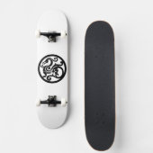Schwarz-Weiß-Drachenboard Skateboard (Vorne)