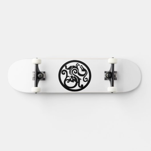 Schwarz-Weiß-Drachenboard Skateboard (Horizontal)