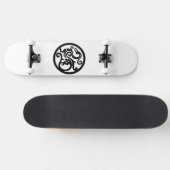 Schwarz-Weiß-Drachenboard Skateboard (Horizontal)