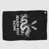 Schwarz-weiß Dragon Boat Racing Sweattuch Golfhandtuch (Horizontal)