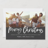 Schwarz-Weiß-Drehbuch frohe Weihnachten Multi-Foto (Vorderseite)