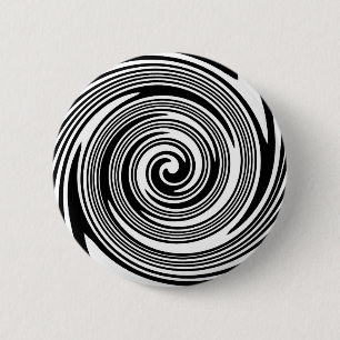Schwarz-Weiß-Drehmuster Button