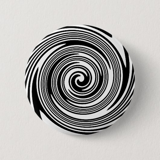 Schwarz-Weiß-Drehmuster Button (Vorderseite)