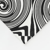 Schwarz-Weiß-Drehmuster Fleecedecke (Ecke)