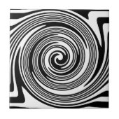 Schwarz-Weiß-Drehmuster Fliese (Vorderseite)