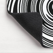 Schwarz-Weiß-Drehmuster Mousepad (Ecke)