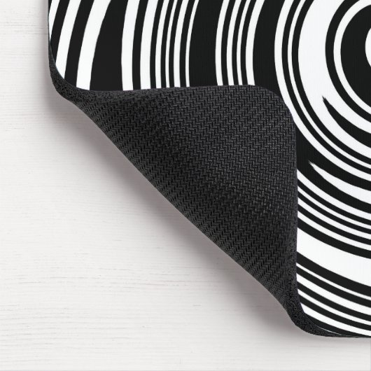 Schwarz-Weiß-Drehmuster Mousepad (Ecke)