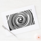 Schwarz-Weiß-Drehmuster Rechteckiger Aufkleber (Umschlag)