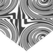 Schwarz-Weiß-Drehmuster Tischdecke (Schrägansicht)