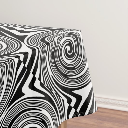 Schwarz-Weiß-Drehmuster Tischdecke (Beispiel)
