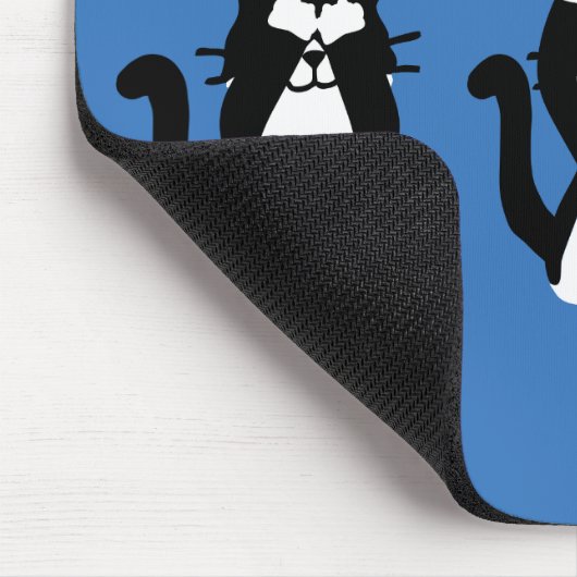 Schwarz-weiß | Drei kluge Kätzchen Mousepad (Ecke)