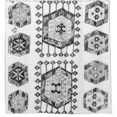 Schwarz-Weiß-Dreieck-Bauernhof Duschvorhang (Vorderseite)