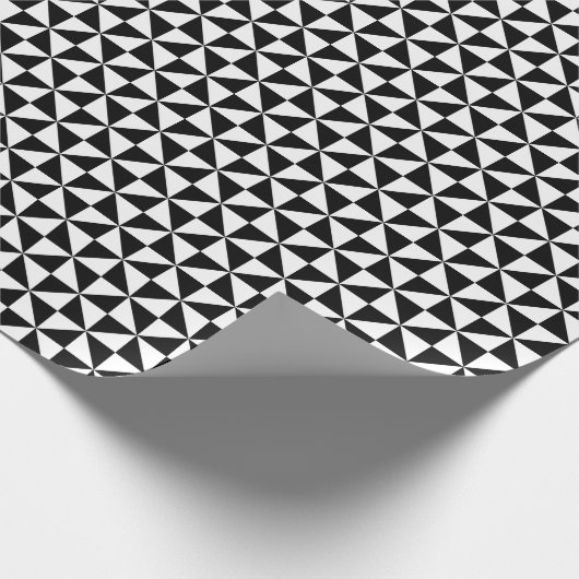 Schwarz-Weiß-Dreieck Geschenkpapier (Ecke)