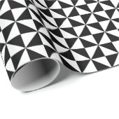 Schwarz-Weiß-Dreieck Geschenkpapier (Rolleneckpunkt)