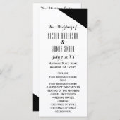 Schwarz-Weiß-Dreieck-Hochzeitsprogramm Programm (Vorne/Hinten)