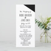 Schwarz-Weiß-Dreieck-Hochzeitsprogramm Programm (Stehend Vorderseite)