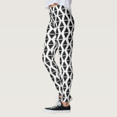 Schwarz-Weiß-Dreieck-Leggings Leggings (Links)