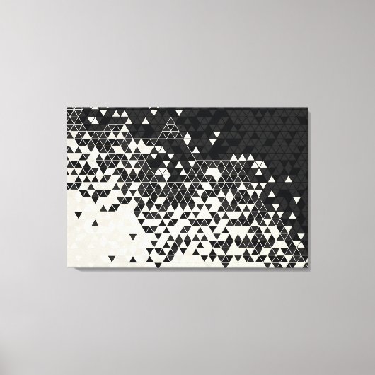Schwarz-Weiß-Dreieck-Muster Canvas drucken Leinwanddruck (Vorderseite)