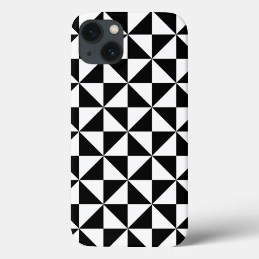 Schwarz-Weiß-Dreieck-Muster Case-Mate iPhone Hülle (Rückseite)