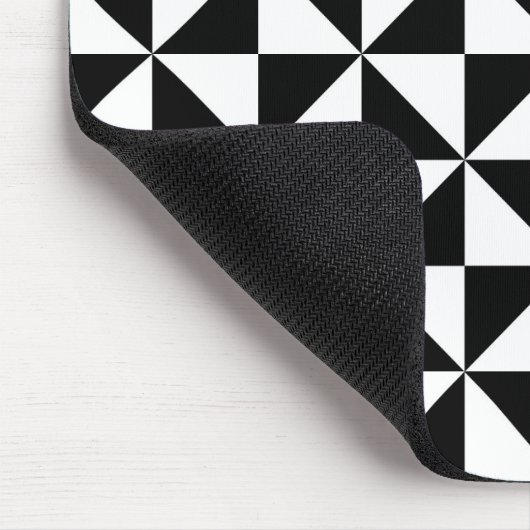 Schwarz-Weiß-Dreieck-Muster Mousepad (Ecke)