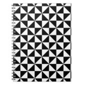 Schwarz-Weiß-Dreieck-Muster Notizblock (Vorderseite)
