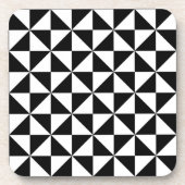 Schwarz-Weiß-Dreieck-Muster Untersetzer (Vorderseite)