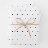 Schwarz-Weiß-Dreieck-Punkte Geschenkpapier Set (Beispiel)