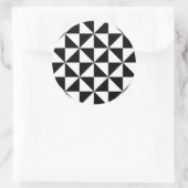 Schwarz-Weiß-Dreieck Runder Aufkleber (Tasche)