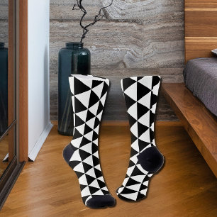 Schwarz-Weiß-Dreieck Socken