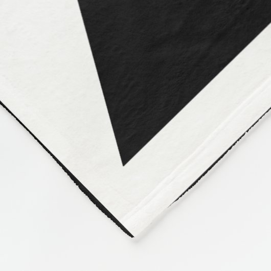 Schwarz-Weiß-Dreiecke-Muster Fleecedecke (Ecke)
