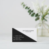 Schwarz-Weiß-Dreiecke Visitenkarte (Stehend Vorderseite)