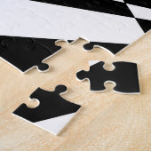 Schwarz-Weiß-dreieckige optische Illusion Puzzle (Seite)