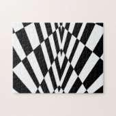 Schwarz-Weiß-dreieckige optische Illusion Puzzle (Horizontal)