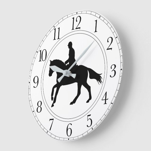 Schwarz-Weiß-Dressur Große Wanduhr (Winkel)