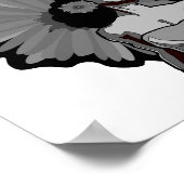 Schwarz/Weiß-Druck mit gesegnetem Kind Poster (Ecke)