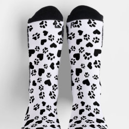 Schwarz-Weiß-Druck-Mustersocken Socken