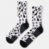 Schwarz-Weiß-Druck-Mustersocken Socken (Links)