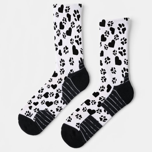 Schwarz-Weiß-Druck-Mustersocken Socken (Links)