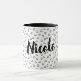 Schwarz-Weiß-Druck personalisierte Mug-Nicole Tasse