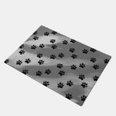 Schwarz-Weiß-Druckmuster Fußmatte (Schrägansicht)