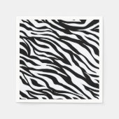 Schwarz-Weiß-Dschungel Zebra-Muster drucken Serviette (Vorderseite)