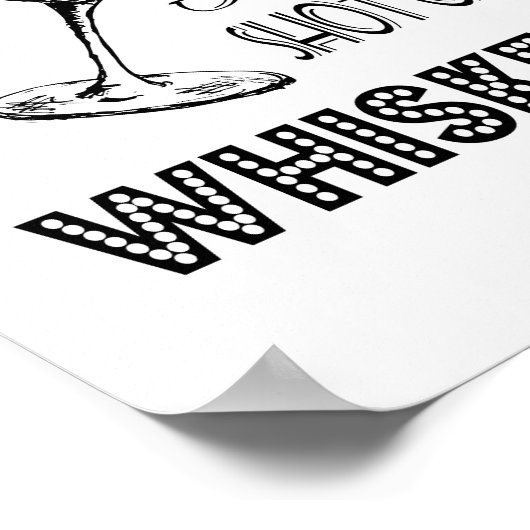 Schwarz & Weiß Du bist mein Glas Wein Print Poster (Ecke)