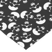 Schwarz-Weiß-Dunkles Ästhetisches Schädelmuster Kurzer Tischläufer (Ecke)