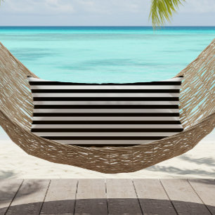 Schwarz-weiß dünne horizontale Streifen im Freien Kissen Für Draußen