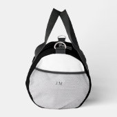 Schwarz-Weiß-Duo Vollfarbeninitialen Name Duffle Bag (Rechts)